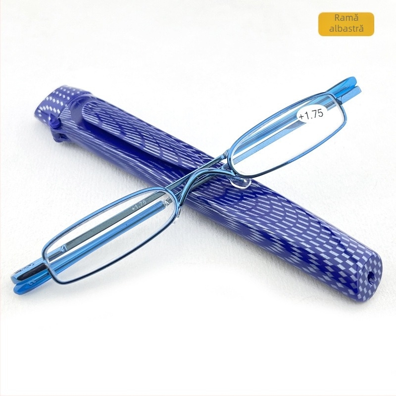 Ochelari de citit, lentile din rășină, ramă cu cadru integral, ramă din aliaj de cupru, modelul 281 cu capac superior.