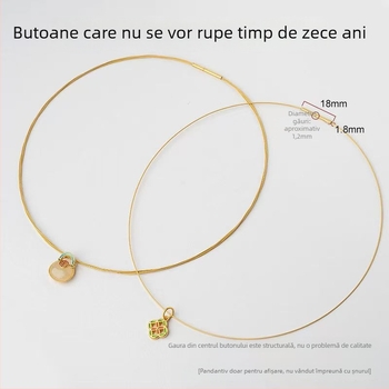 Colier tip guler din oțel inoxidabil, lanț șarpe, multistrat, cu pandantiv din oțel titan