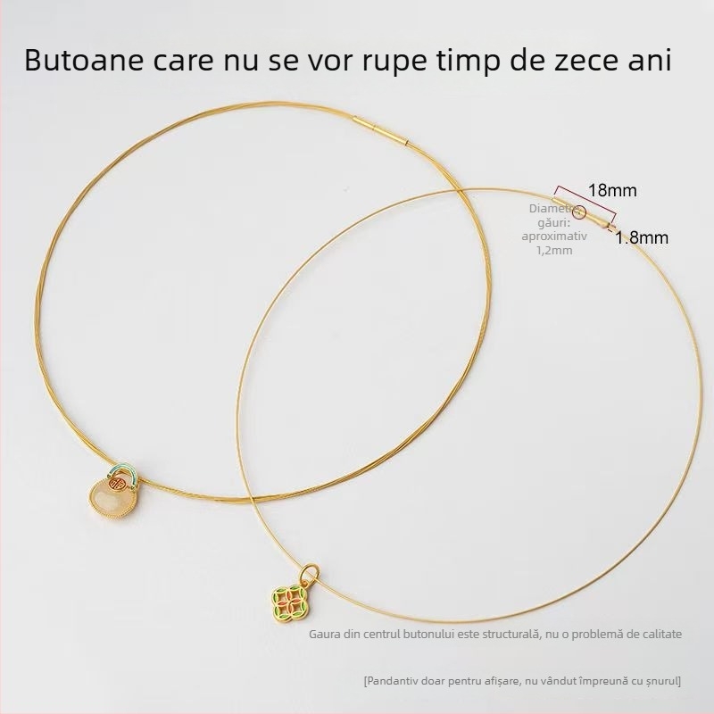Colier tip guler din oțel inoxidabil, lanț șarpe, multistrat, cu pandantiv din oțel titan