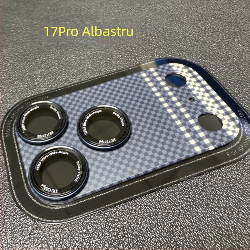 Folie pentru obiectivul camerei iPhone 17 Pro Max cu Kevlar — sticlă temperată, anti-reflexie, antiamprentare, HD transparent