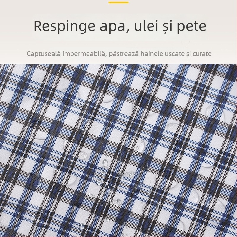 Bavetă de masă pentru adulți, impermeabilă, din pânză tarpaulin, poliester, unisex, model linii sau puncte