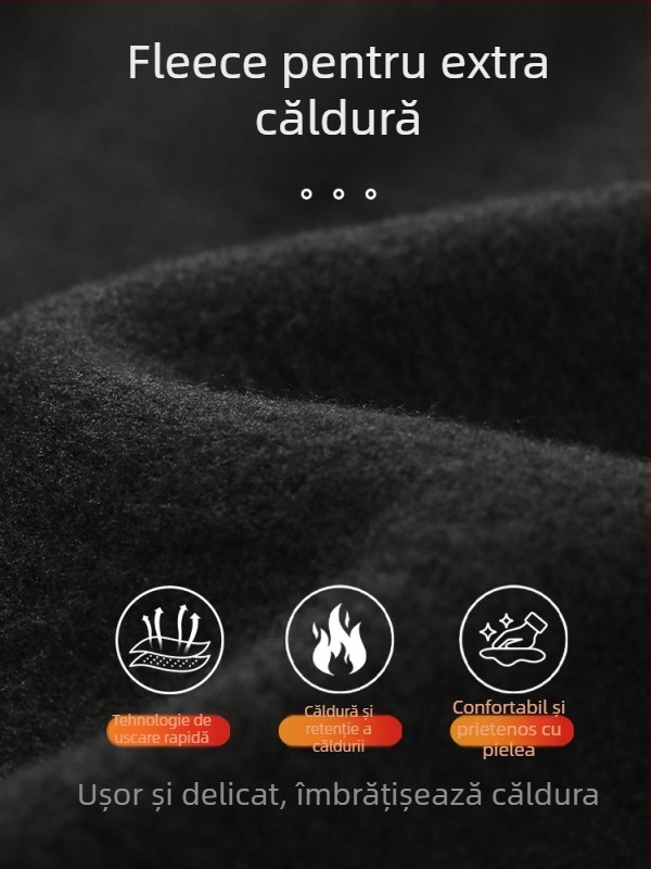 Set trening bărbați Milk Silk Velvet – uscare rapidă, bază termică, pentru alergare și schi în aer liber, Poliester 95%