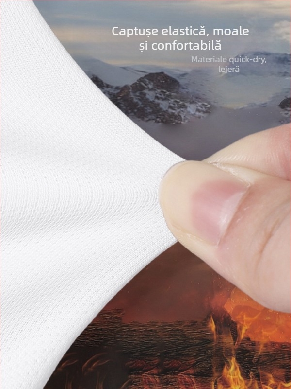 Set trening bărbați Milk Silk Velvet – uscare rapidă, bază termică, pentru alergare și schi în aer liber, Poliester 95%