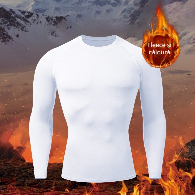 Set trening bărbați Milk Silk Velvet – uscare rapidă, bază termică, pentru alergare și schi în aer liber, Poliester 95%