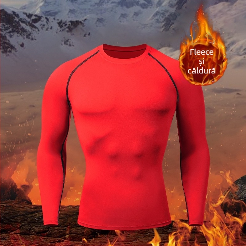 Set trening bărbați Milk Silk Velvet – uscare rapidă, bază termică, pentru alergare și schi în aer liber, Poliester 95%