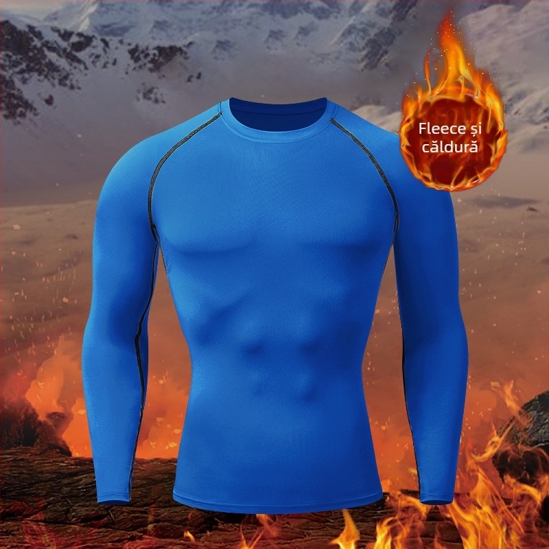 Set trening bărbați Milk Silk Velvet – uscare rapidă, bază termică, pentru alergare și schi în aer liber, Poliester 95%