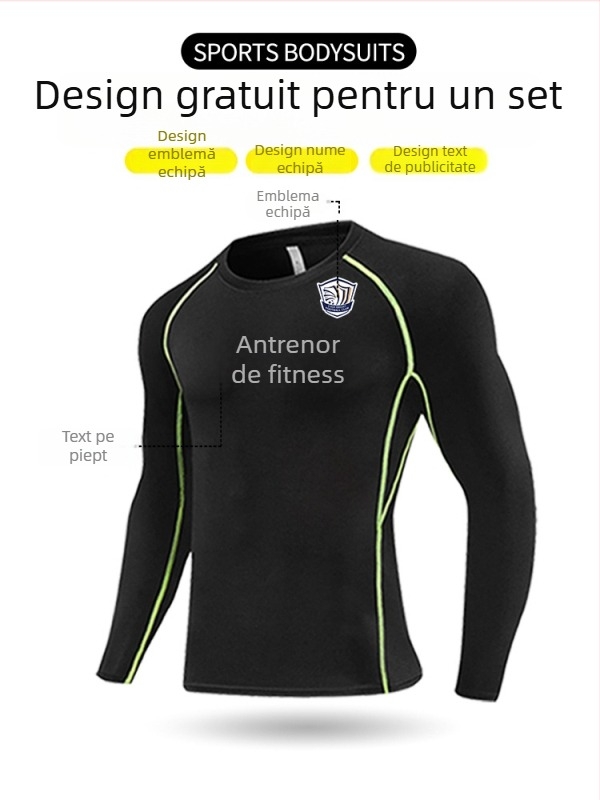 Top bază pentru iarnă: cald, uscare rapidă, unisex, mâneci lungi, model în dungi, poliester cu căptușeală velur