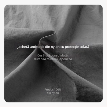 Hanorac ușor din nylon pentru băieți, UPF50+, anti‑statice, rezistent la vânt, cu fermoar, căptușeală din nylon