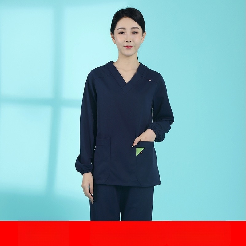 Set de scrubs medicali pentru personal dentar și medical | unisex, absorbție a umidității, pantaloni 3/4, mâneci scurte, poliester 95%+