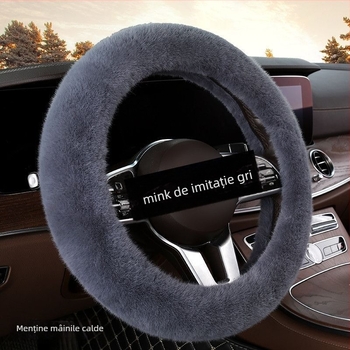 Husă volan pluș pentru iarnă – universală, stil original, Good luck