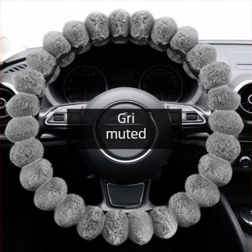 Husă volan pluș pentru iarnă – universală, stil original, Good luck