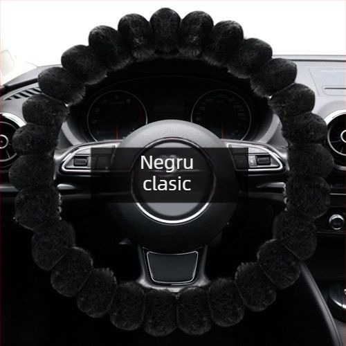 Husă volan pluș pentru iarnă – universală, stil original, Good luck