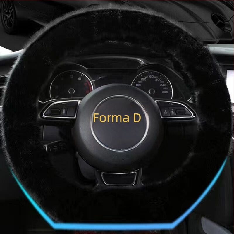 Husă volan pluș pentru iarnă – universală, stil original, Good luck