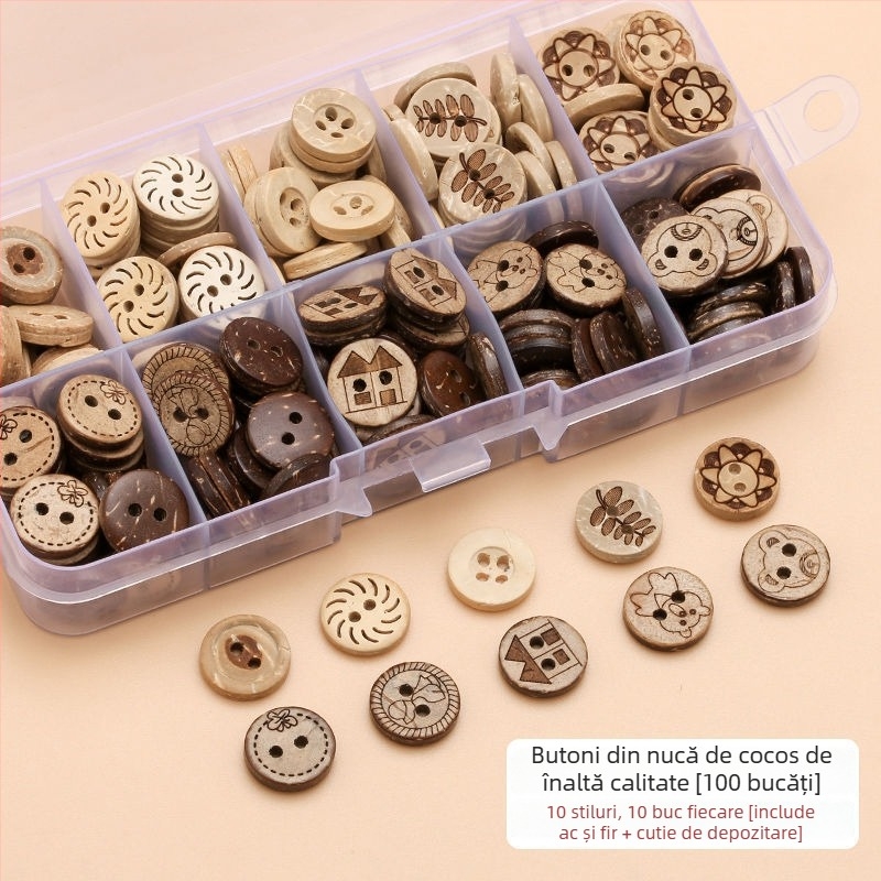 Butoni din lemn pentru copii — design modern și versatil pentru cămăși (Brand: Press fen; Disponibilitate: în stoc; Sezon: vara 2021)