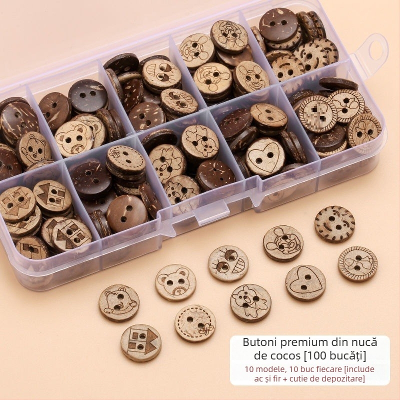 Butoni din lemn pentru copii — design modern și versatil pentru cămăși (Brand: Press fen; Disponibilitate: în stoc; Sezon: vara 2021)