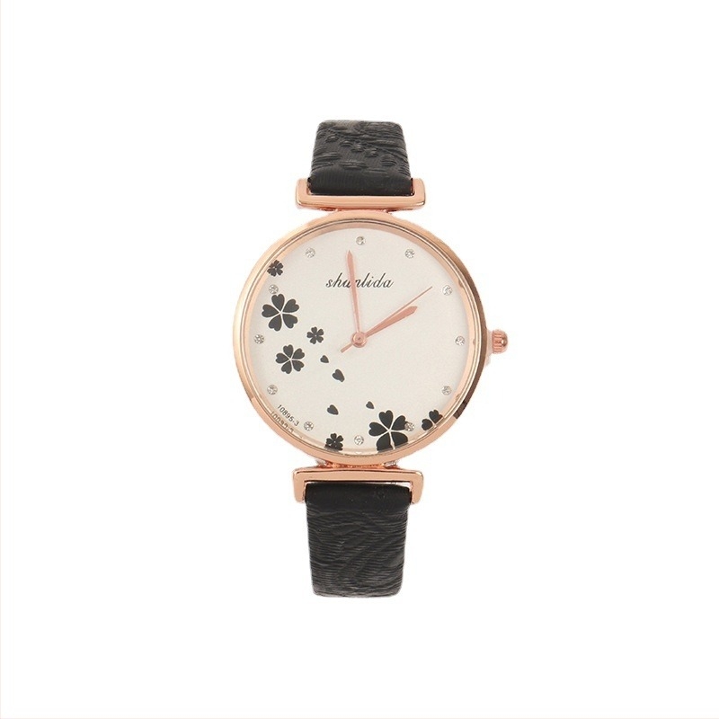 Ceas de damă cu stil retro, curea PU — mișcare cuarț, carcasă din aliaj, afișaj analog, model 10895-3