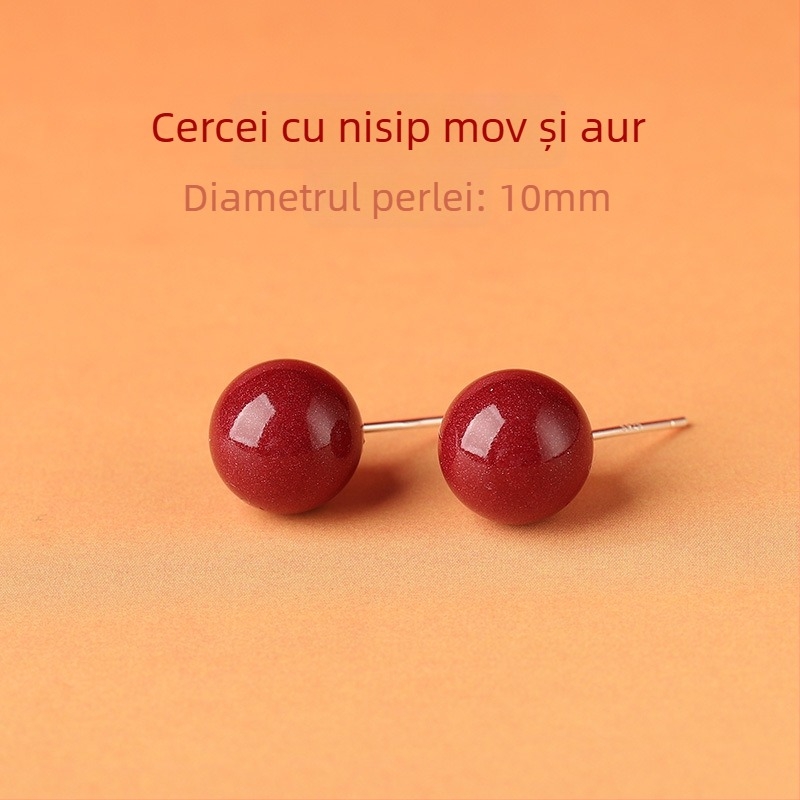 Cercei cinnabar picătură – accesorii pentru urechi Yu Fu Xiang, stil geometric etnic artistic retro, lansare vara 2025.