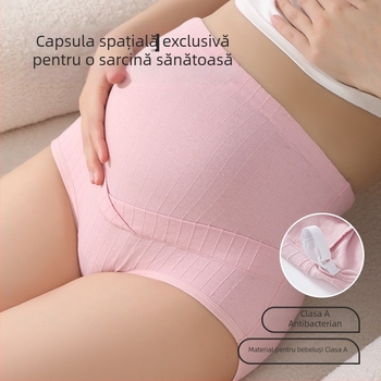 Lenjerie de maternitate cu talie înaltă și susținere a abdomenului, bumbac 90–95%, țesătură jacquard, căptușeală din bumbac