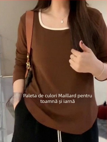 tricou cu decolteu pătrat, material viscoză, broderie, croială oversized