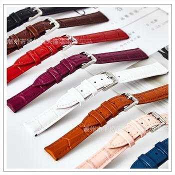 Brățară de ceas din piele naturală, unisex, textură bambus-crocodil, două straturi de piele de vită, origine: Chaozhou, iarna 2023