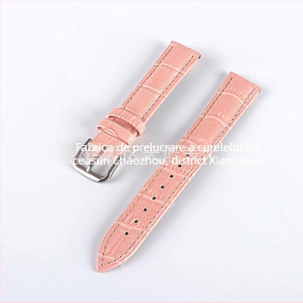 Brățară de ceas din piele naturală, unisex, textură bambus-crocodil, două straturi de piele de vită, origine: Chaozhou, iarna 2023