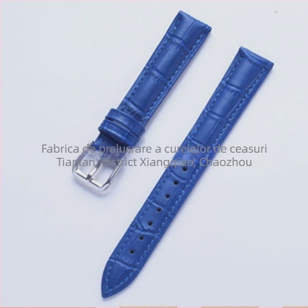 Brățară de ceas din piele naturală, unisex, textură bambus-crocodil, două straturi de piele de vită, origine: Chaozhou, iarna 2023