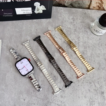 Brățară din aliaj de zinc, cu formă de diamant, pentru Apple Watch Ultra (Toate seriile) – Burei, toamna 2025