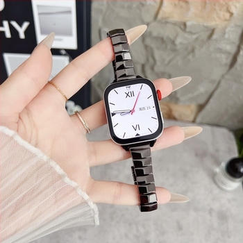 Brățară din aliaj de zinc, cu formă de diamant, pentru Apple Watch Ultra (Toate seriile) – Burei, toamna 2025