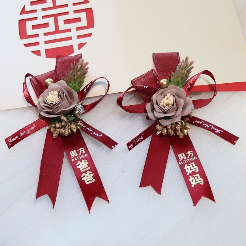 Corsaj pentru nuntă — stil modern minimalist, stil cuplu; formă geometrică; Material: Alt; Încrustare: Alt