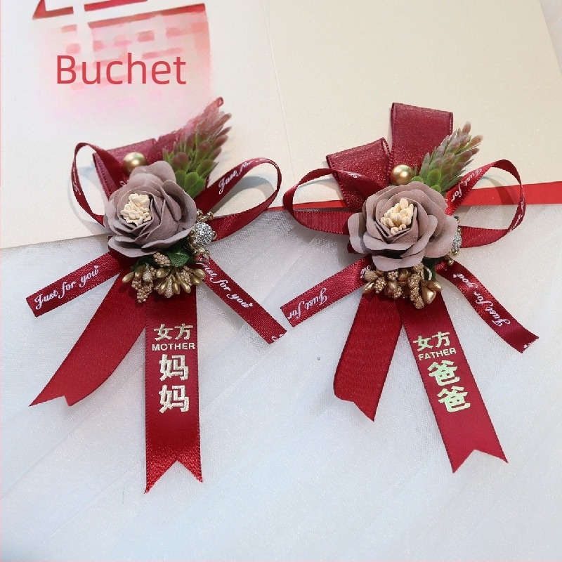 Set corsage pentru nuntă – stil modern minimalist, cuplu, design geometric, iarnă 2022