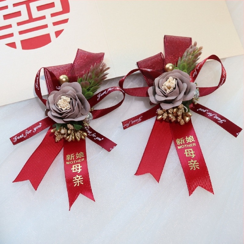 Set corsage pentru nuntă – stil modern minimalist, cuplu, design geometric, iarnă 2022