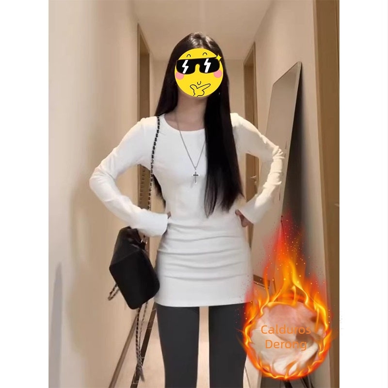 Tricou cu glugă, croială slim, mâneci lungi, guler rotund, bumbac-poliester