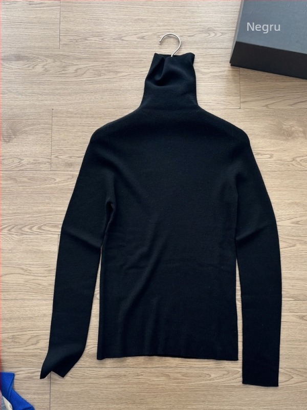 Pulover de damă din lână, croială slim, guler înalt, mâneci lungi, lungime medie (Lână 95%+, Croială slim, Guler înalt, Mâneci lungi, Lungime medie)