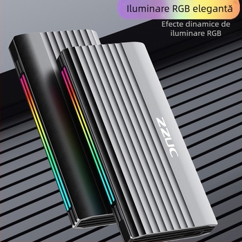 Carcasă SSD M.6 fără instrumente, NVMe/NGFF, M.2, aliaj de aluminiu, până la 8TB, USB-C 3.1/3.2