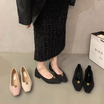 Pantofi Mary Jane pentru femei, vârf pătrat, partea superioară din velur, tocuri 3–6 cm, talpă interioară din piele artificială
