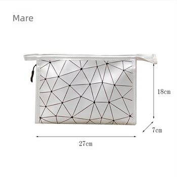 Geantă PU capitonată pentru cosmetice și toalete, impermeabilă, organizator de călătorie, portabilă, clutch de mână