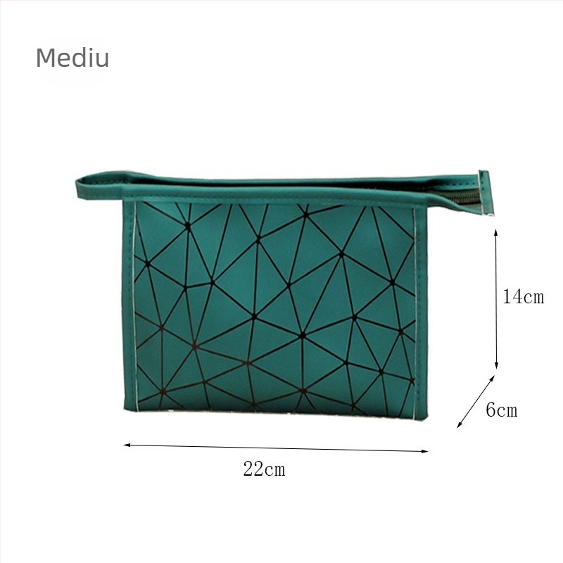 Geantă PU capitonată pentru cosmetice și toalete, impermeabilă, organizator de călătorie, portabilă, clutch de mână