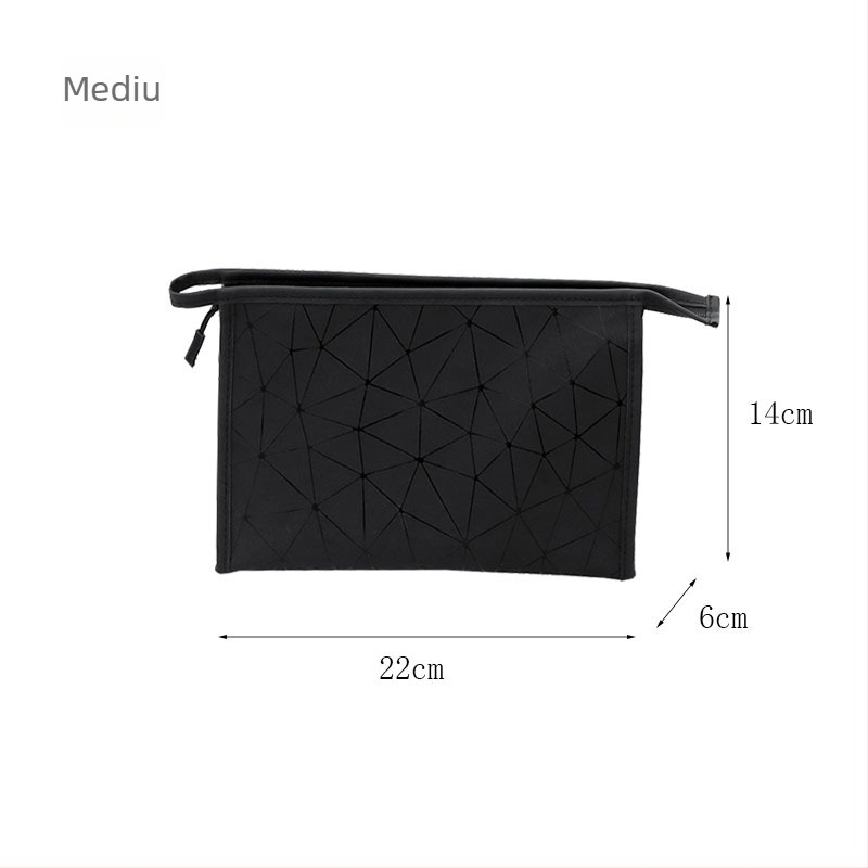 Geantă PU capitonată pentru cosmetice și toalete, impermeabilă, organizator de călătorie, portabilă, clutch de mână