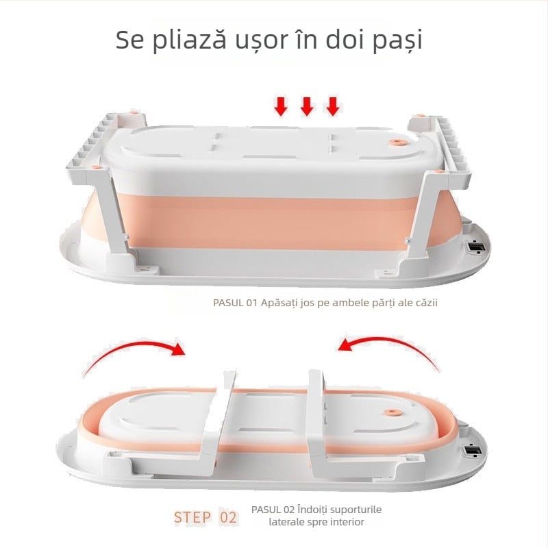 Cadă de baie pentru animale de companie, pentru pisici și câini mici, din plastic, potrivire universală, fără pliere