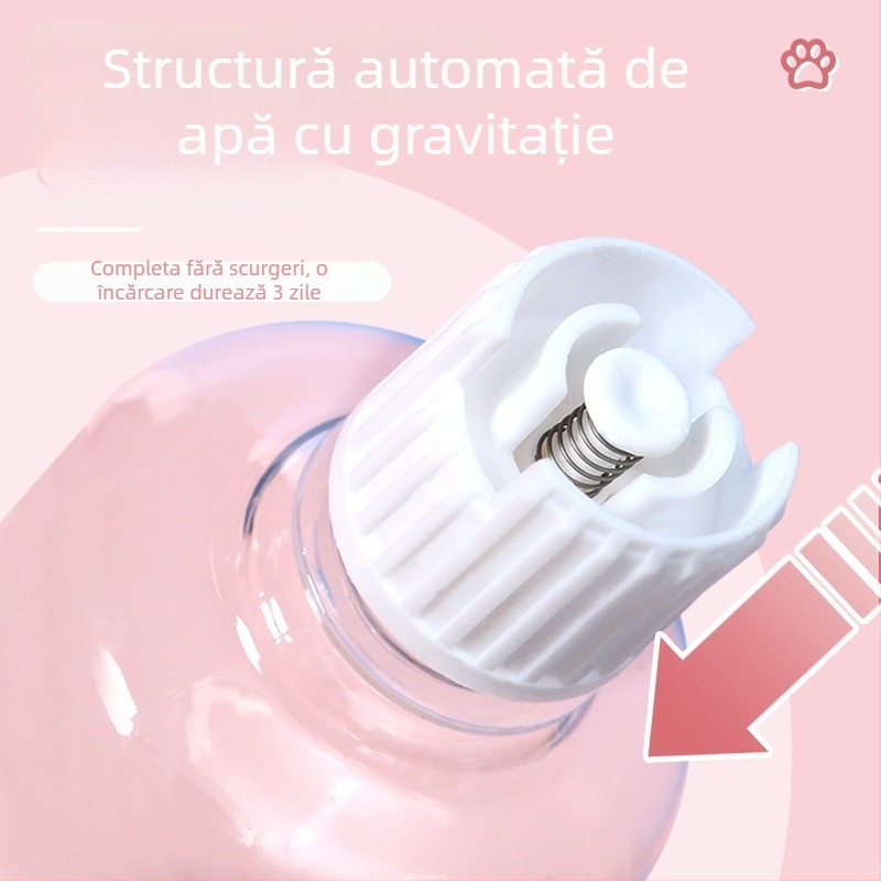 Boluri pentru pisici și câini cu distribuție automată de apă și hrană, design anti-răsturnare, menține gura uscată