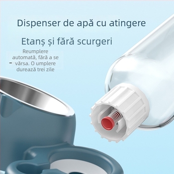 Castron din oțel inoxidabil pentru apă și hrană pentru pisici, cu gură înclinată și protecție a gâtului, set de alimentare automată, Spanish Creek