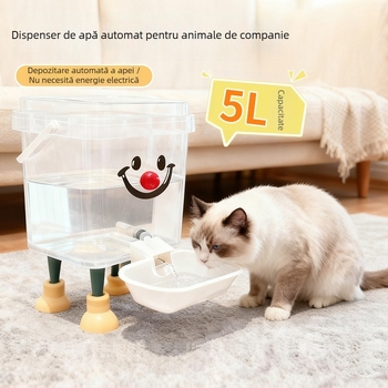 Dispenser de apă pentru animale de companie, plug-in, din plastic, universal, capacitate mare, alimentare automată