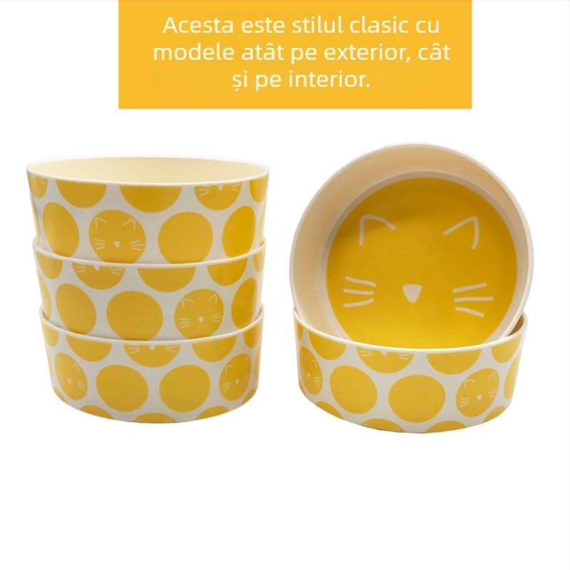 FAVOMODE Bol pentru pisici, material Melanie, pentru pisici, Unelte pentru animale de companie, Pachet 1 buc.