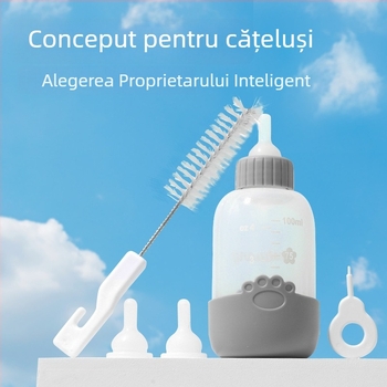Tetina din silicon antiînghițire pentru pisicuțe, compatibilă cu sticla PET