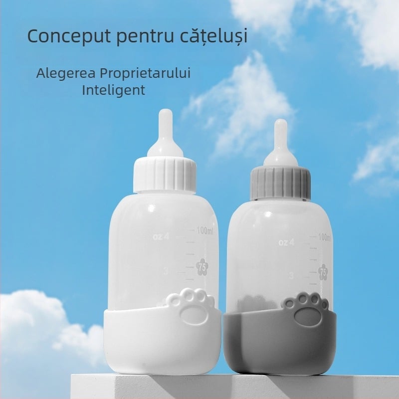 Tetina din silicon antiînghițire pentru pisicuțe, compatibilă cu sticla PET