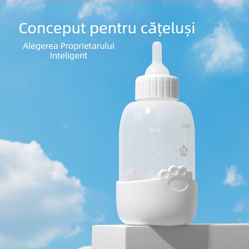 Tetina din silicon antiînghițire pentru pisicuțe, compatibilă cu sticla PET