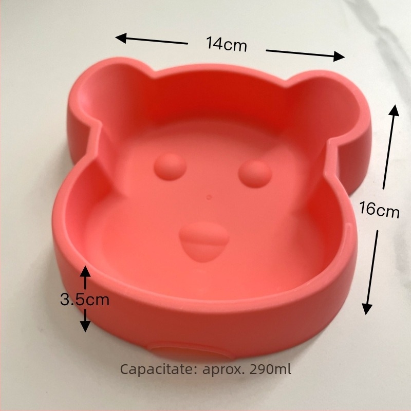 Vas pentru animale de companie, în formă de urs, pentru pisici și câini, cu alimentare lentă, din PP, material compatibil pentru alimente