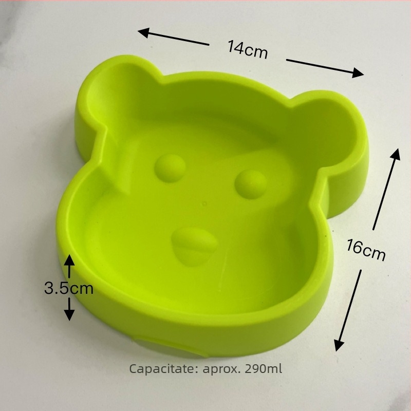 Vas pentru animale de companie, în formă de urs, pentru pisici și câini, cu alimentare lentă, din PP, material compatibil pentru alimente