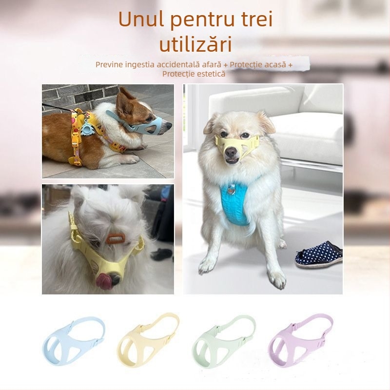 Botniță reglabilă pentru câini, anti-mușcături, anti-lătrat, anti-mâncare, din plastic
