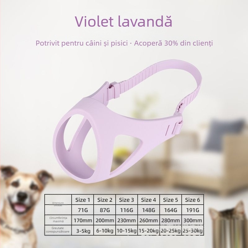 Botniță reglabilă pentru câini, anti-mușcături, anti-lătrat, anti-mâncare, din plastic